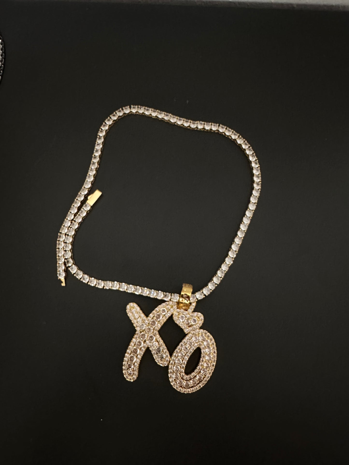 Iced Out XO Necklace