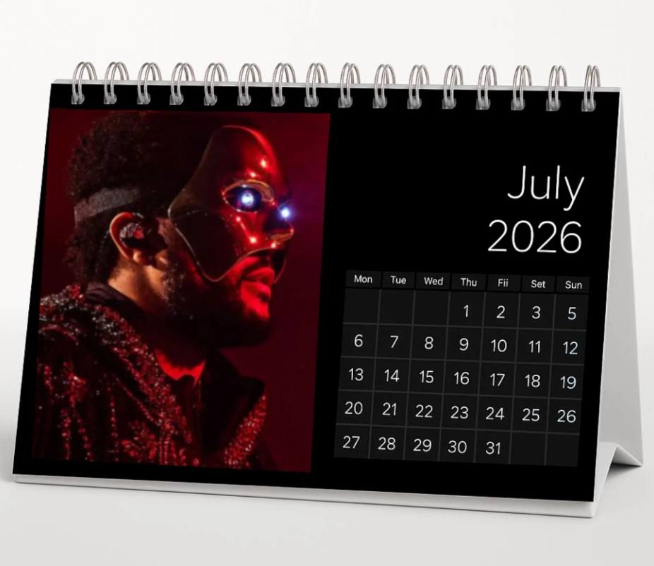 The Weeknd 2026 Desk Calendar