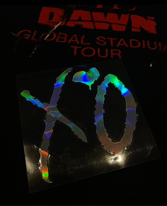 Holographic XO Car Sticker