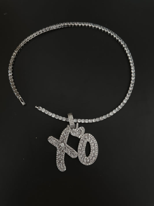 Iced Out XO Necklace