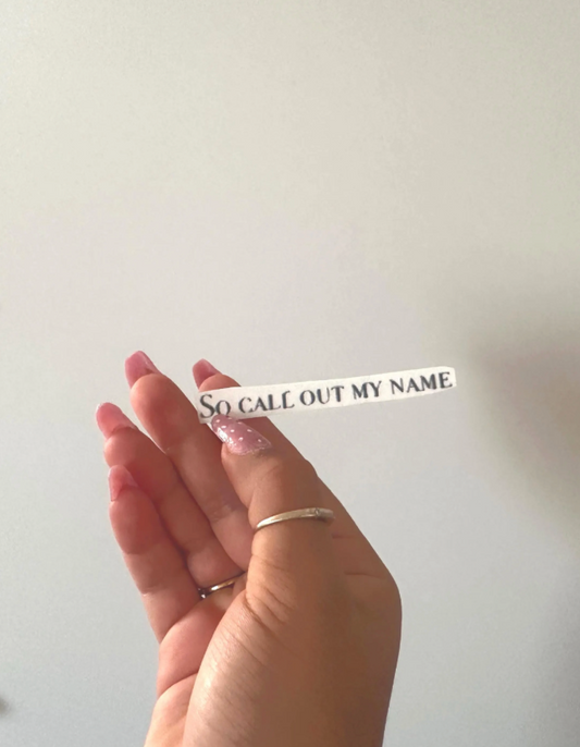 Call Out My Name Tattoo